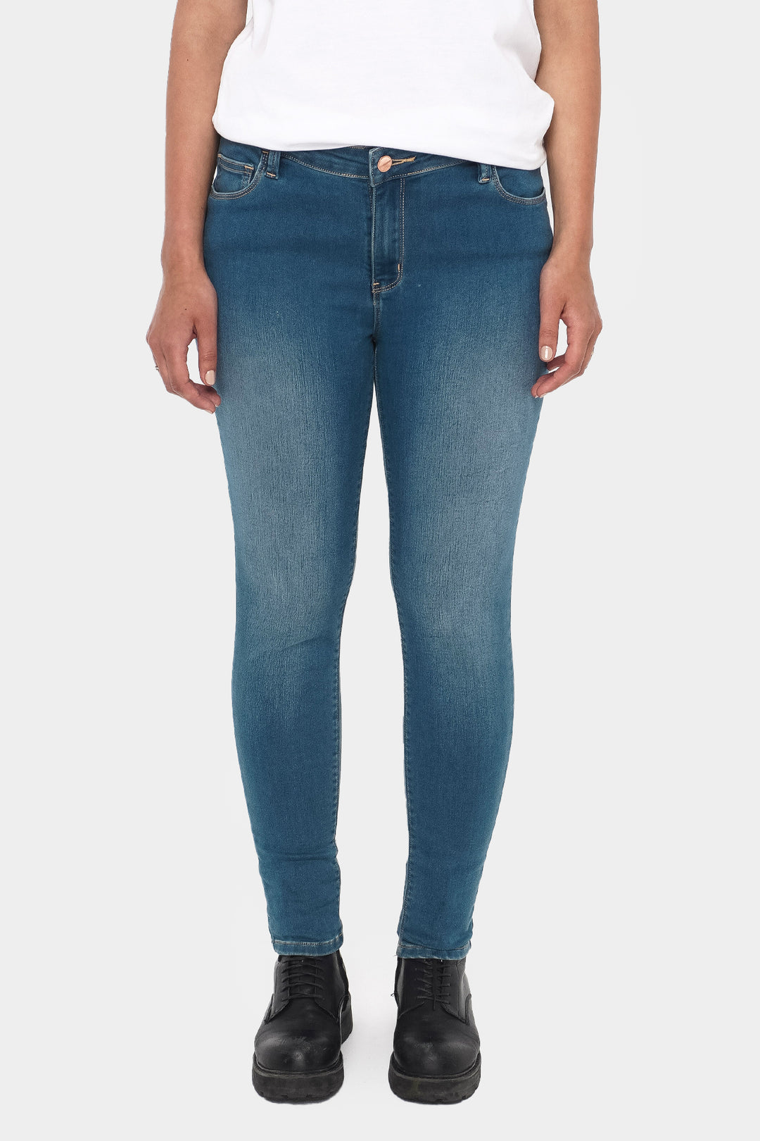 Power Stretch Mid Waist Jeans