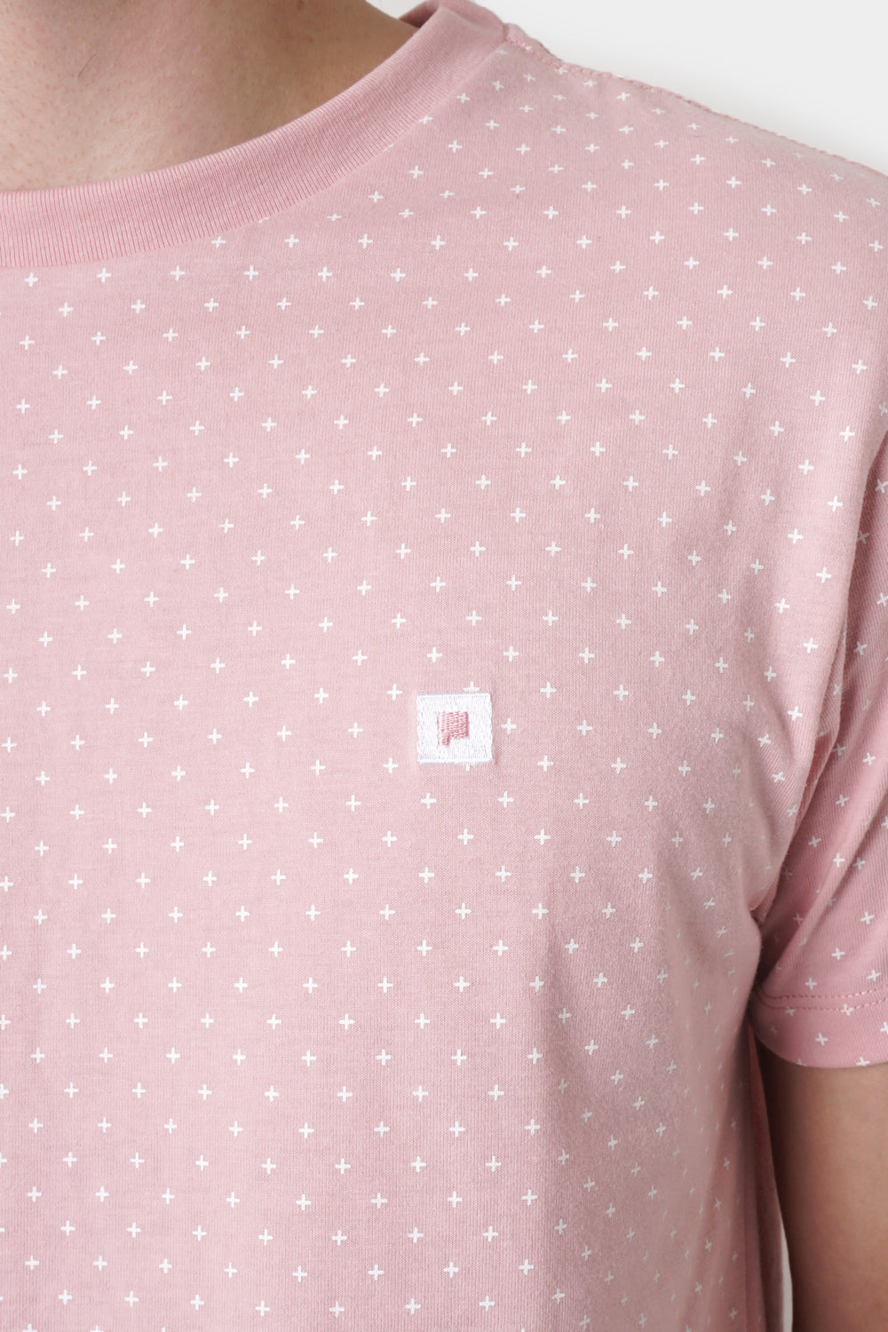 Semi-fit T-Shirt with Cross All Over Print
