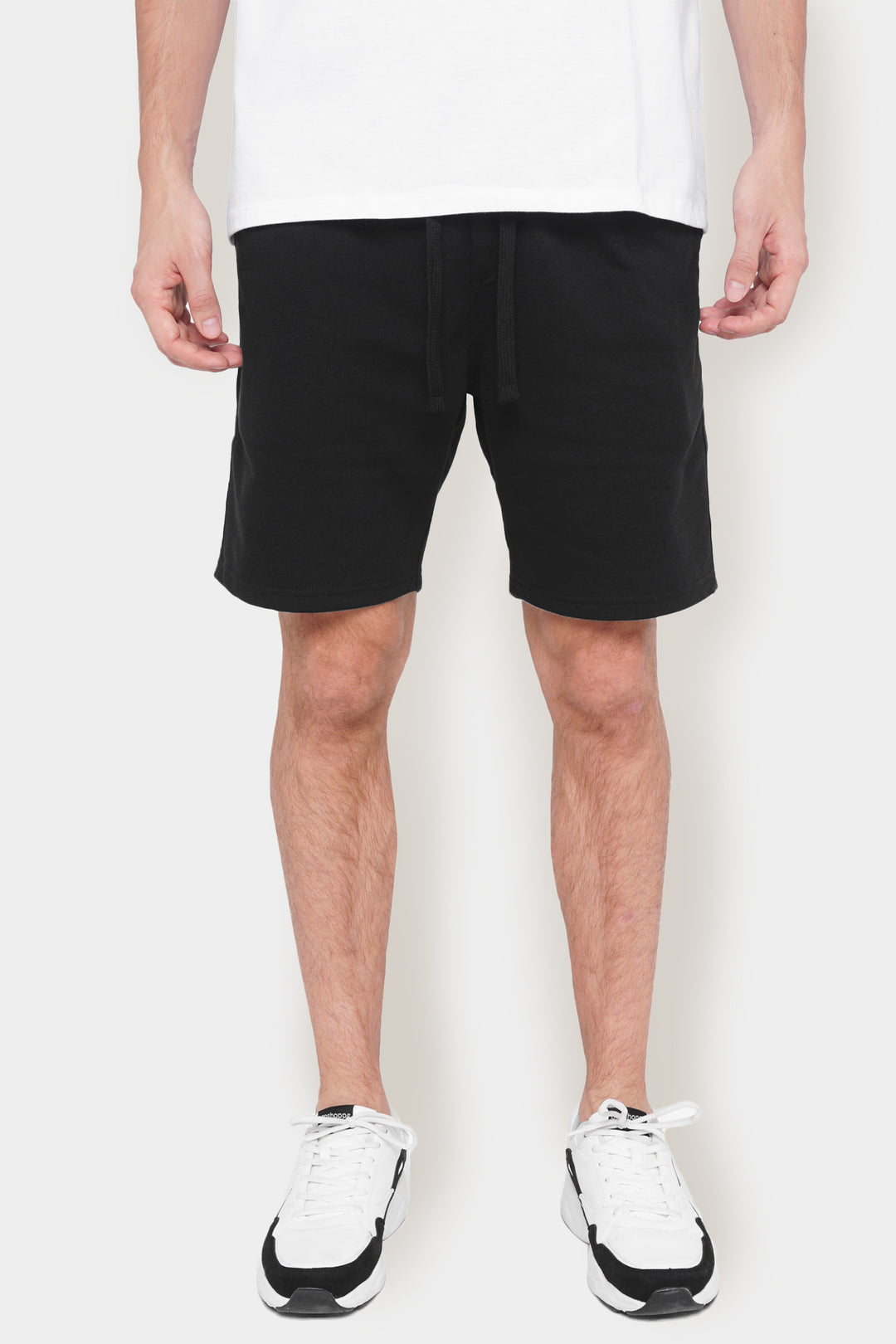 Basic Regular Fit Knit Shorts with Drawstring