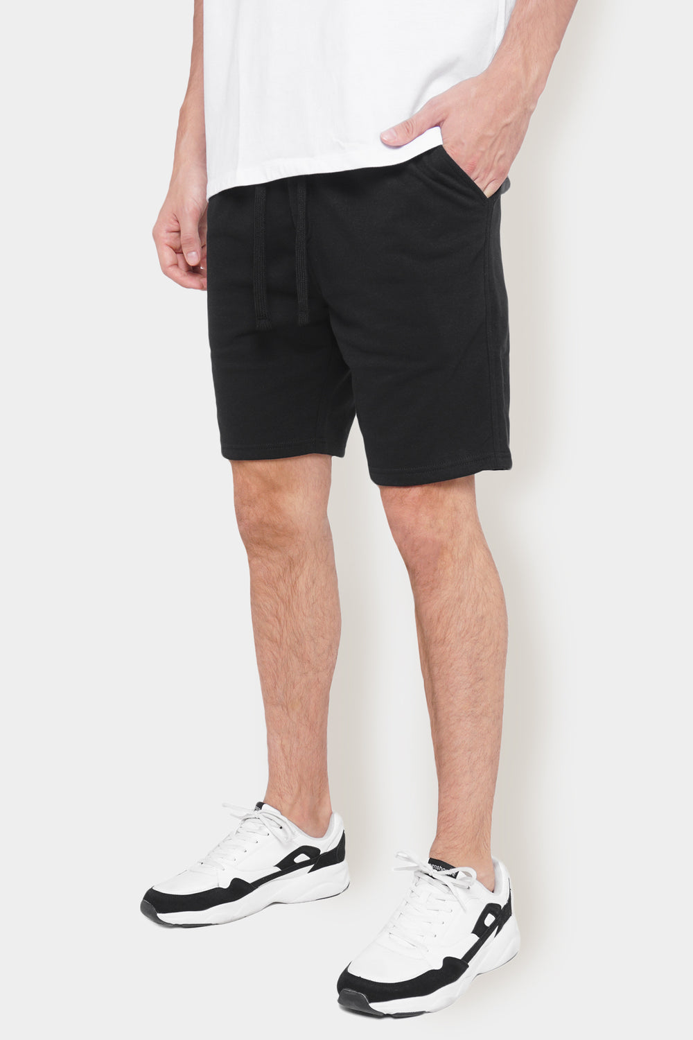 Basic Regular Fit Knit Shorts with Drawstring