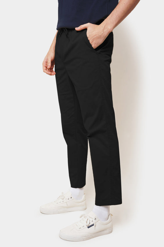 Basic Dapper Fit Ankle Length Pull On Trousers