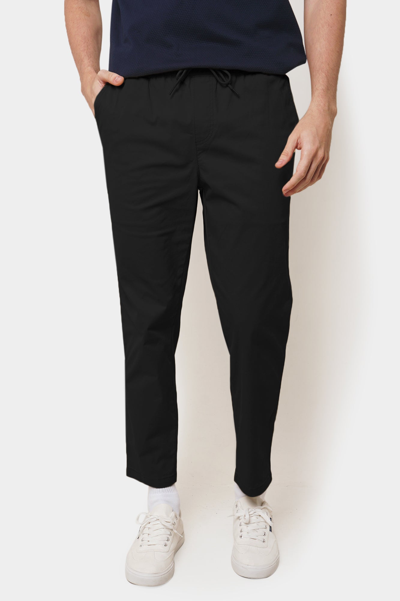 Zakheera Black Men Ankle Fit Formal Trouser, Handwash, Size:  28.30.32.34.36.38