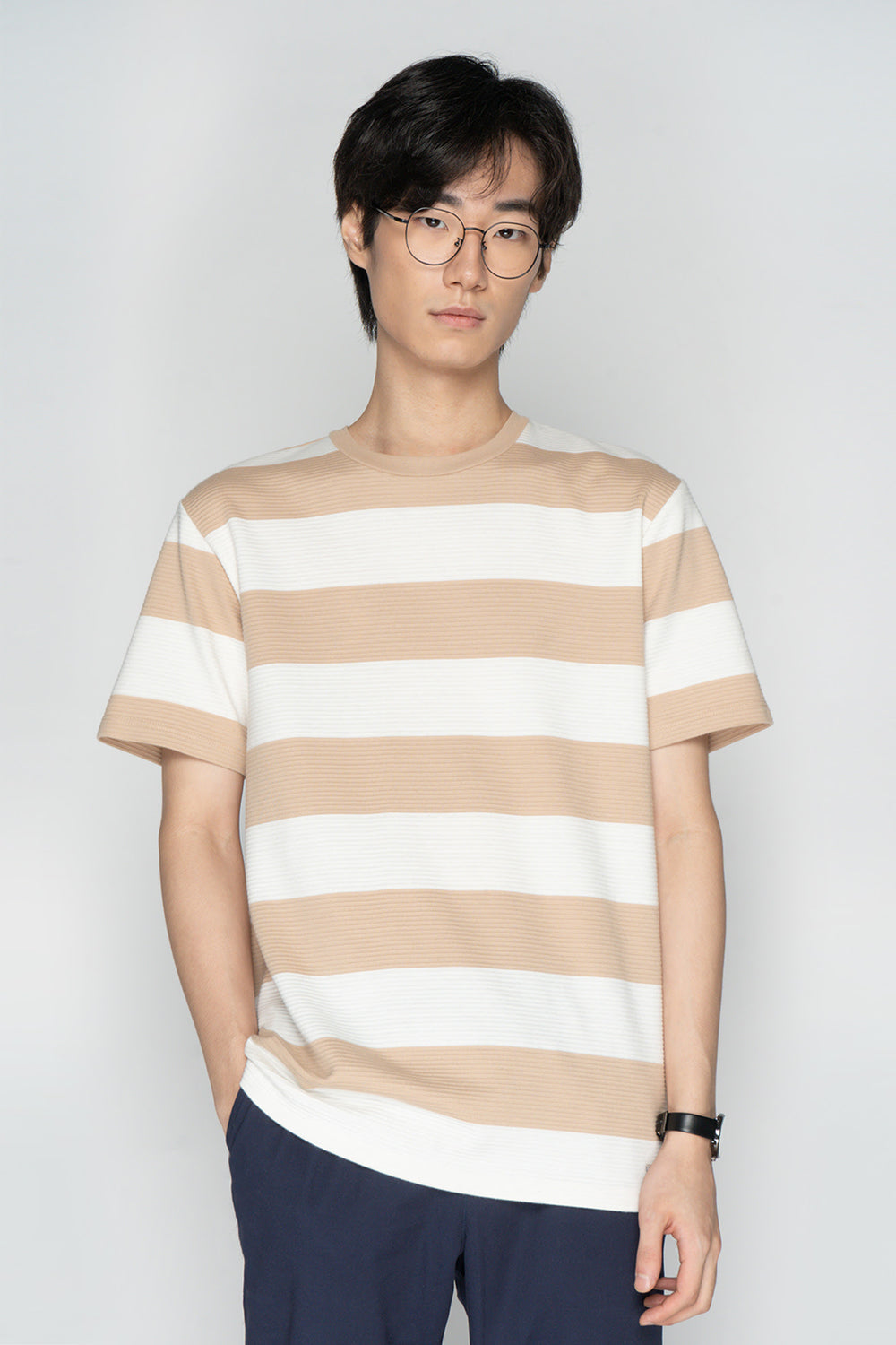Dress Code Textured Striped T-Shirt
