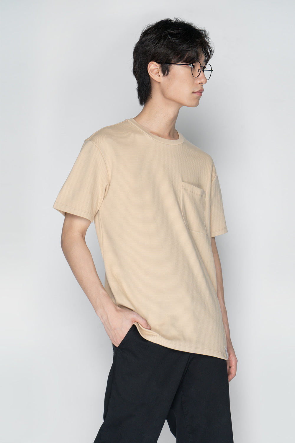 Dress Code Textured T-Shirt with Pocket