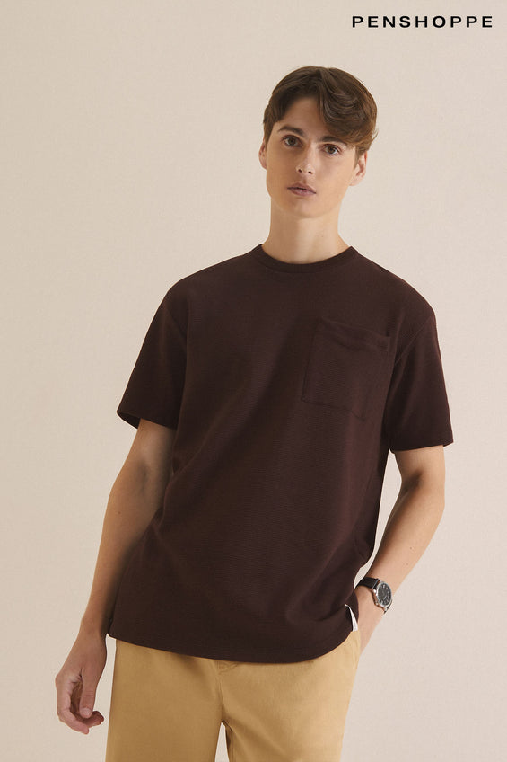 Dress Code Textured T-Shirt with Pocket