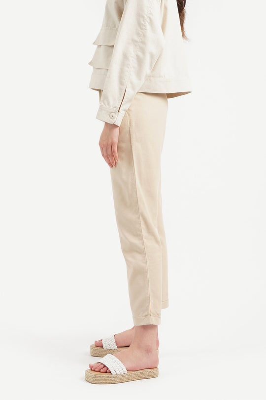 Chic Fit Linen Pull-On Pants
