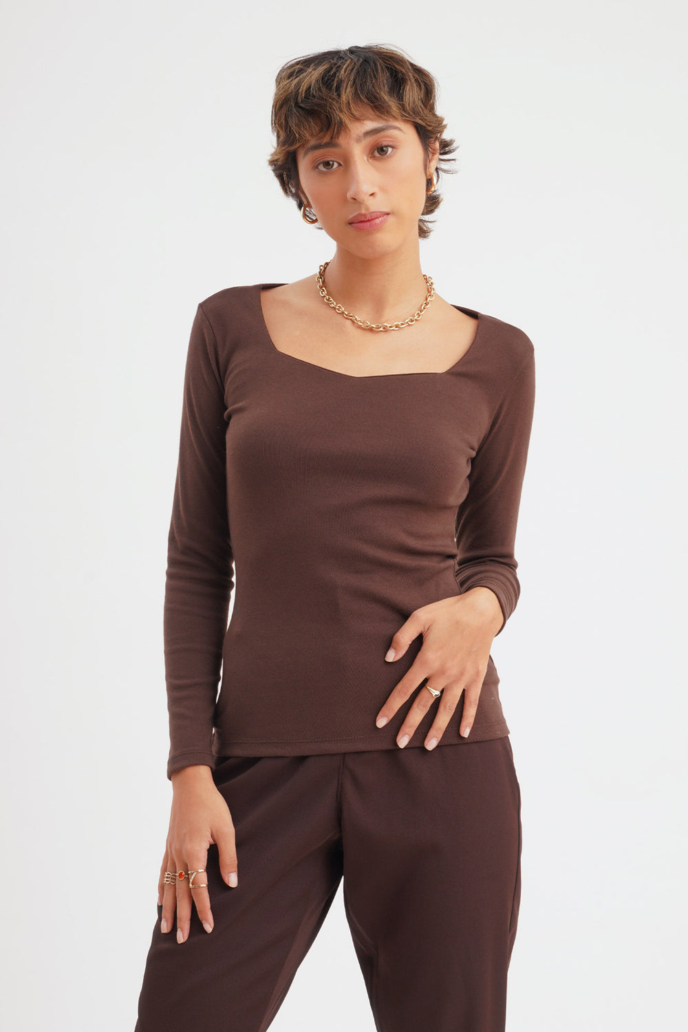 Dress Code Long Sleeve Fitted Top