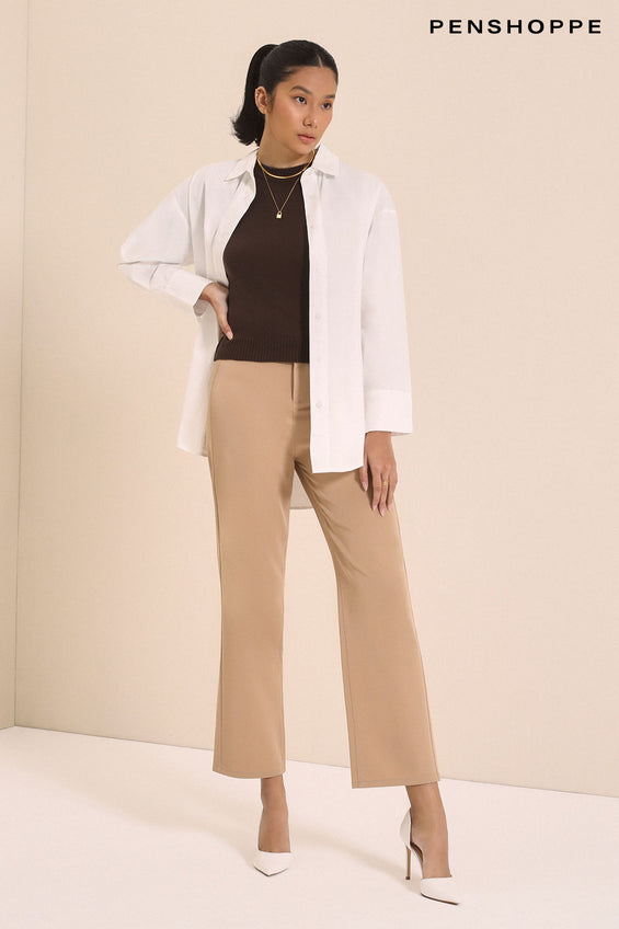Dress Code Flat Knit Mock Neck Top