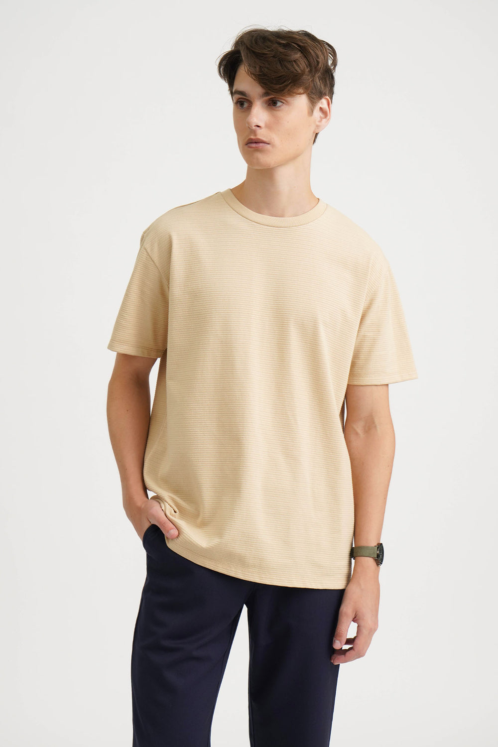 Dress Code Relaxed Fit Textured T-shirt