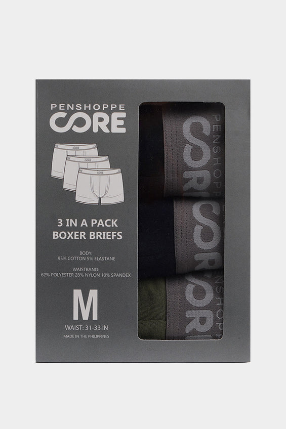 Penshoppe Core Men's 3 in 1 Bundle Boxer Briefs