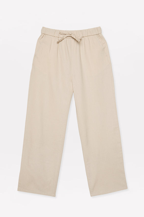 Straight Fit Linen Trousers