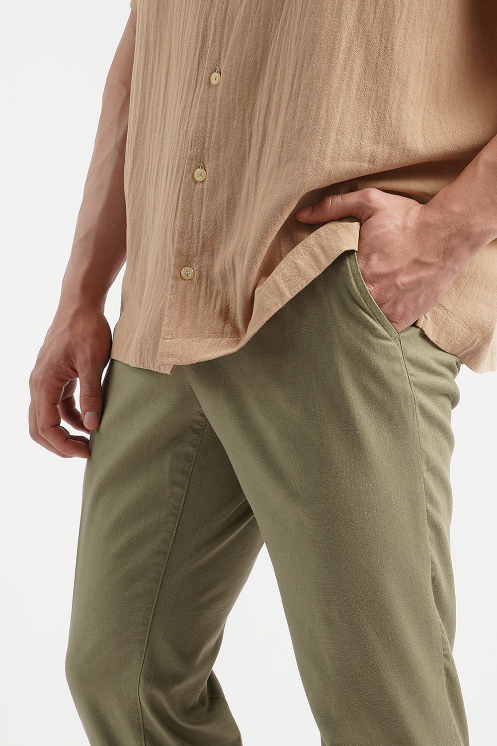 Ankle Length Linen Dapper Trousers