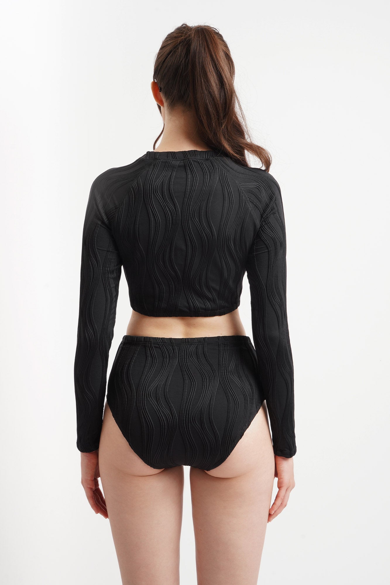 Penshoppe Core Women's Two-Piece Textured Rash Guard