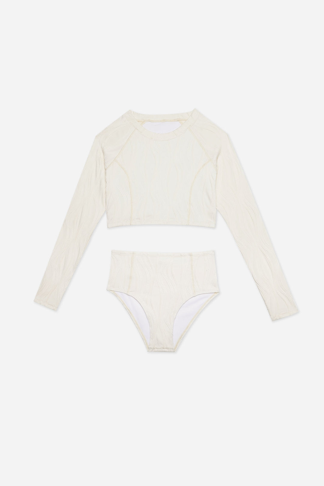 Penshoppe Core Women's Two-Piece Textured Rash Guard