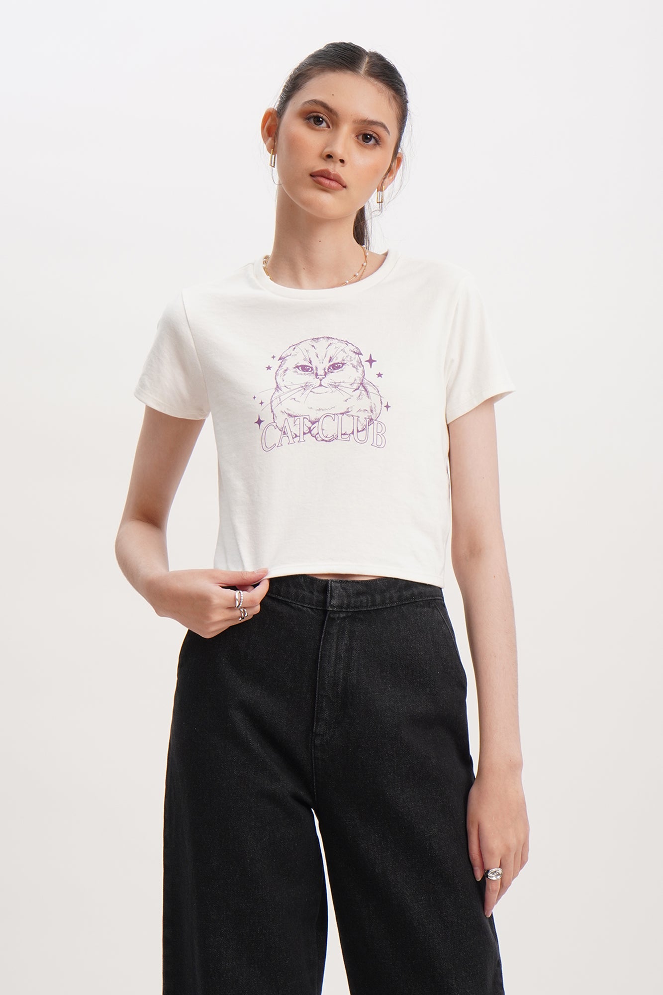 Cat Club Slim Fit Graphic T-Shirt – PENSHOPPE